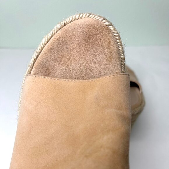 Stuart Weitzman Marabella Platform Espadrille Wedges Tan Size 9 - Picture 7 of 15